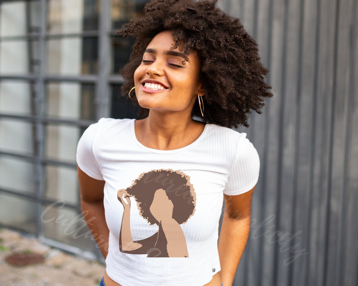 Download EDITABLE Faceless Curly hair SVG bundle edit colors Black | Etsy