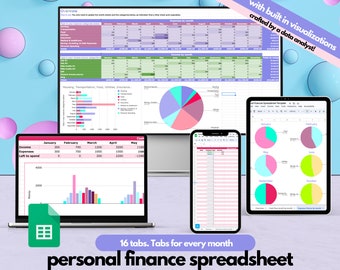 Personal finance spreadsheet Google Sheets Budget Template Personal Finance Tracker Personal Finance Template Income and Expense Tracker