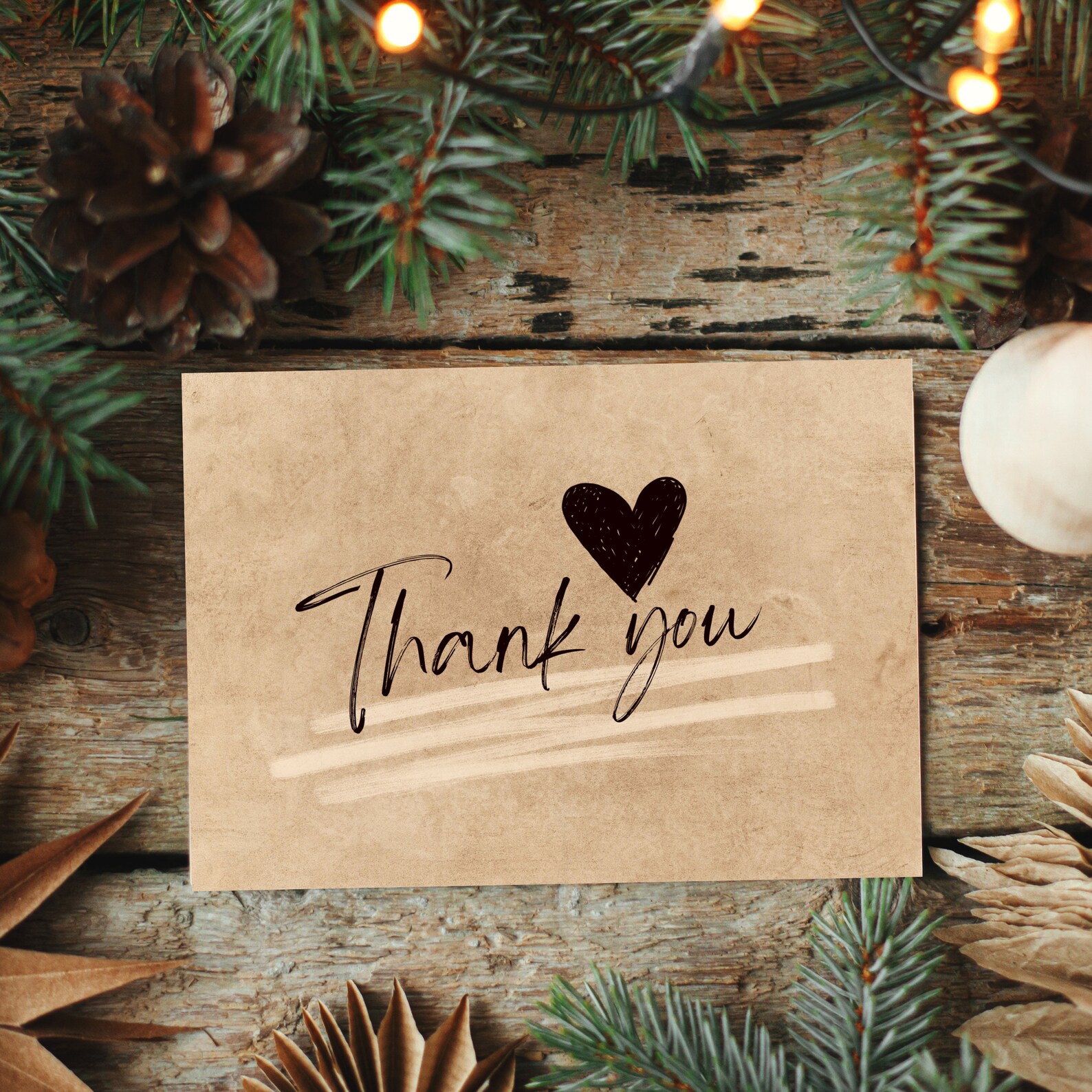 Editable in CANVA Rosegold Business Thank You Insert Card Template ...