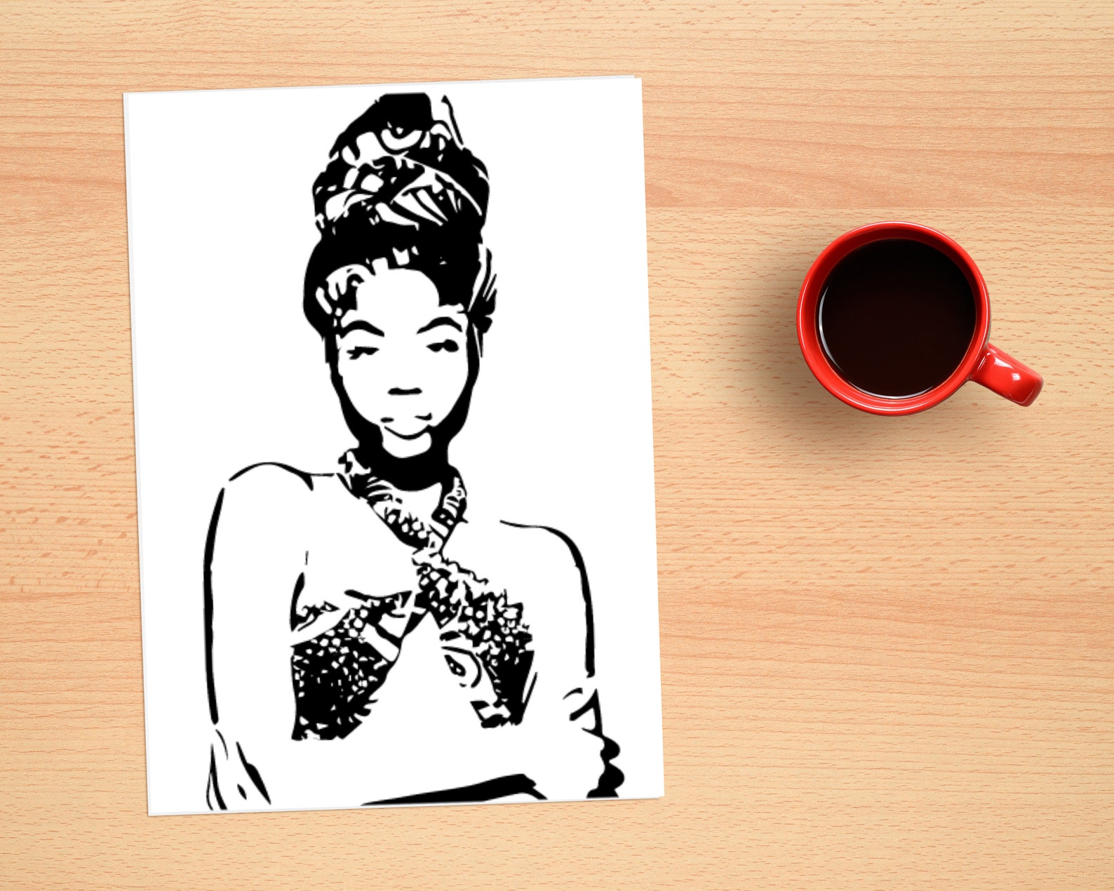African Queen Coloring Pages Digital Printable Coloring | Etsy