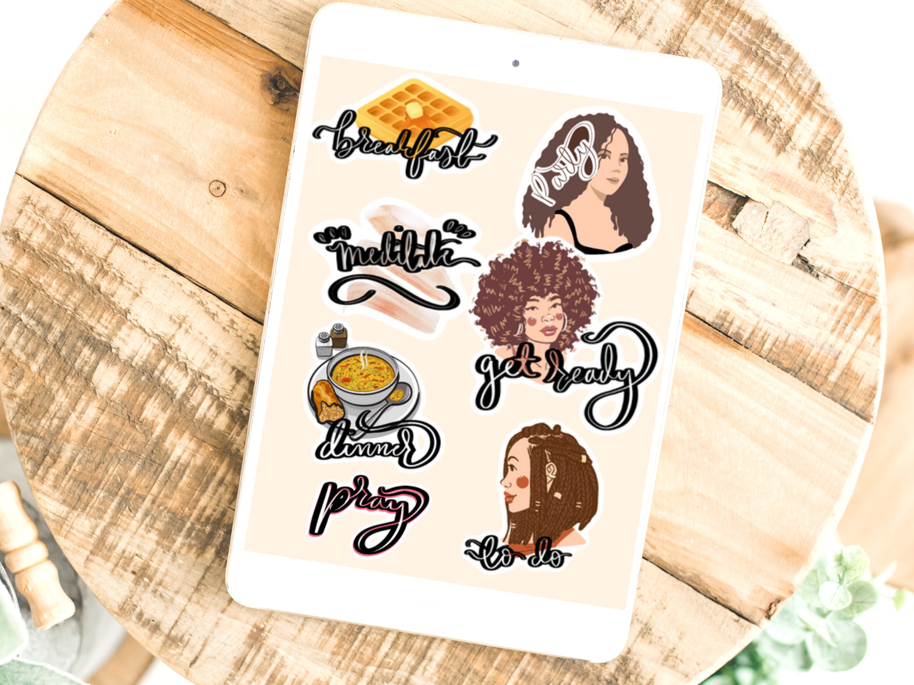Black Girl Digital Stickers for Goodnotes Black Girl Stickers for Black ...