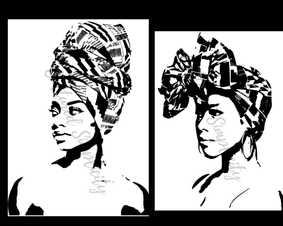 African Queen Coloring Pages Sip and Paint Printable - Etsy