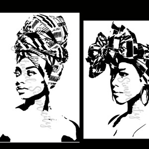 African Queen Coloring Pages Digital Printable Coloring | Etsy