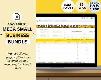 Small Business Bundle Google Sheets Freelancer Templates Small Business Planner CRM Client Tracker Tax Tracker Project Tracker Management