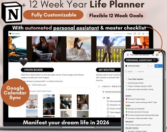 Black Girl Planner 2026 digital, 25 2026 Black Woman Planner Dashboard,Notion Black Girl Boss Planner,Black Girl Magic Planner,Manifestation