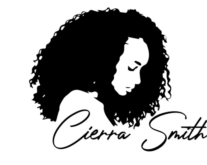 Curly hair logo Black girl logo hair stylist logo natural | Etsy