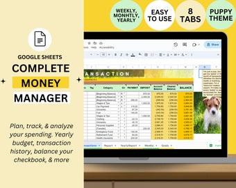 Personal finance spreadsheet Google Sheets Budget Template Personal Finance Tracker Money Management Spreadsheet Income and Expense Tracker