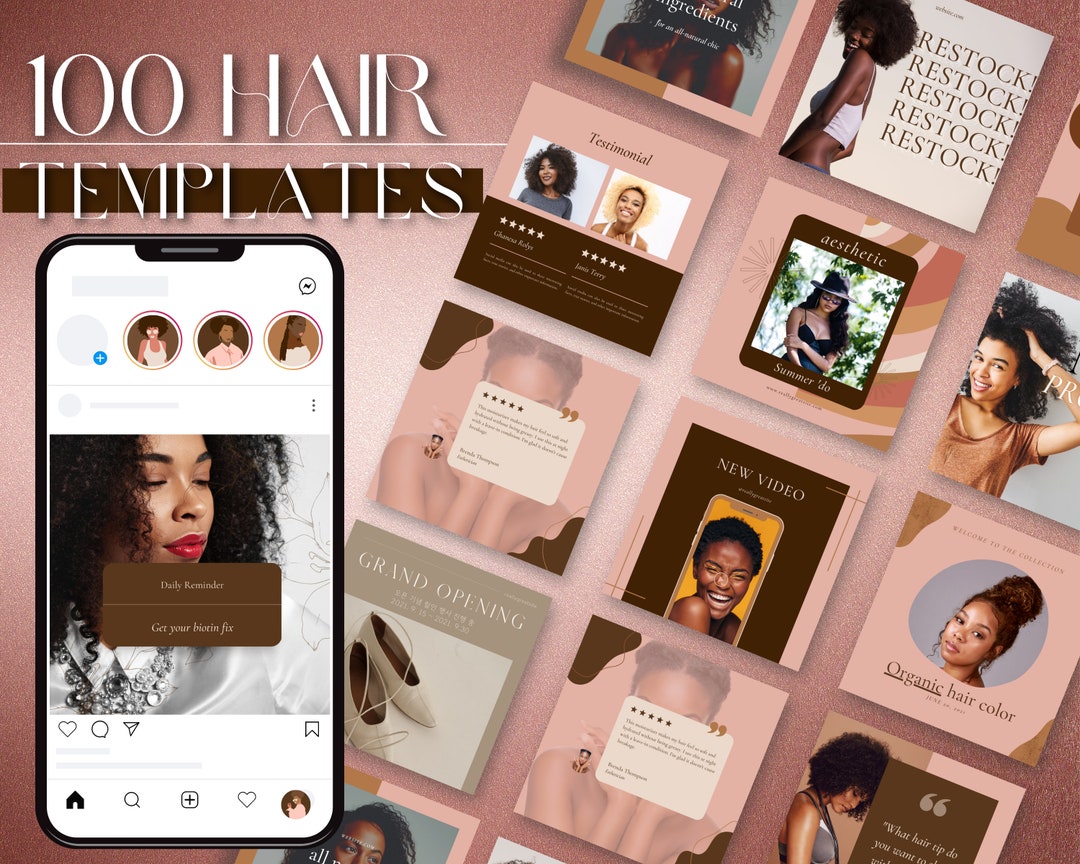 Hairstylist Instagram Templates Canva Haircare Instagram Post Template ...