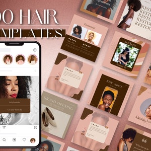 Hairstylist Instagram Templates Canva Haircare Instagram Post Template Hair Instagram Story Template Black Haircare Instagram Hair templates