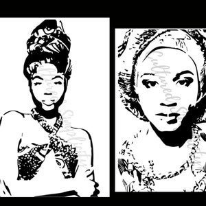 African Queen Coloring Pages Digital Printable Coloring | Etsy
