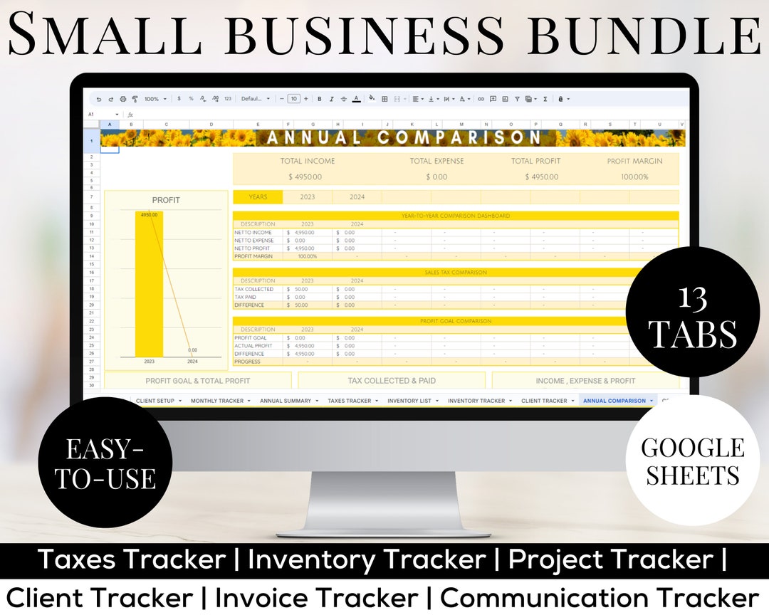 Small Business Bundle Google Sheets Freelancer Templates Small Business ...