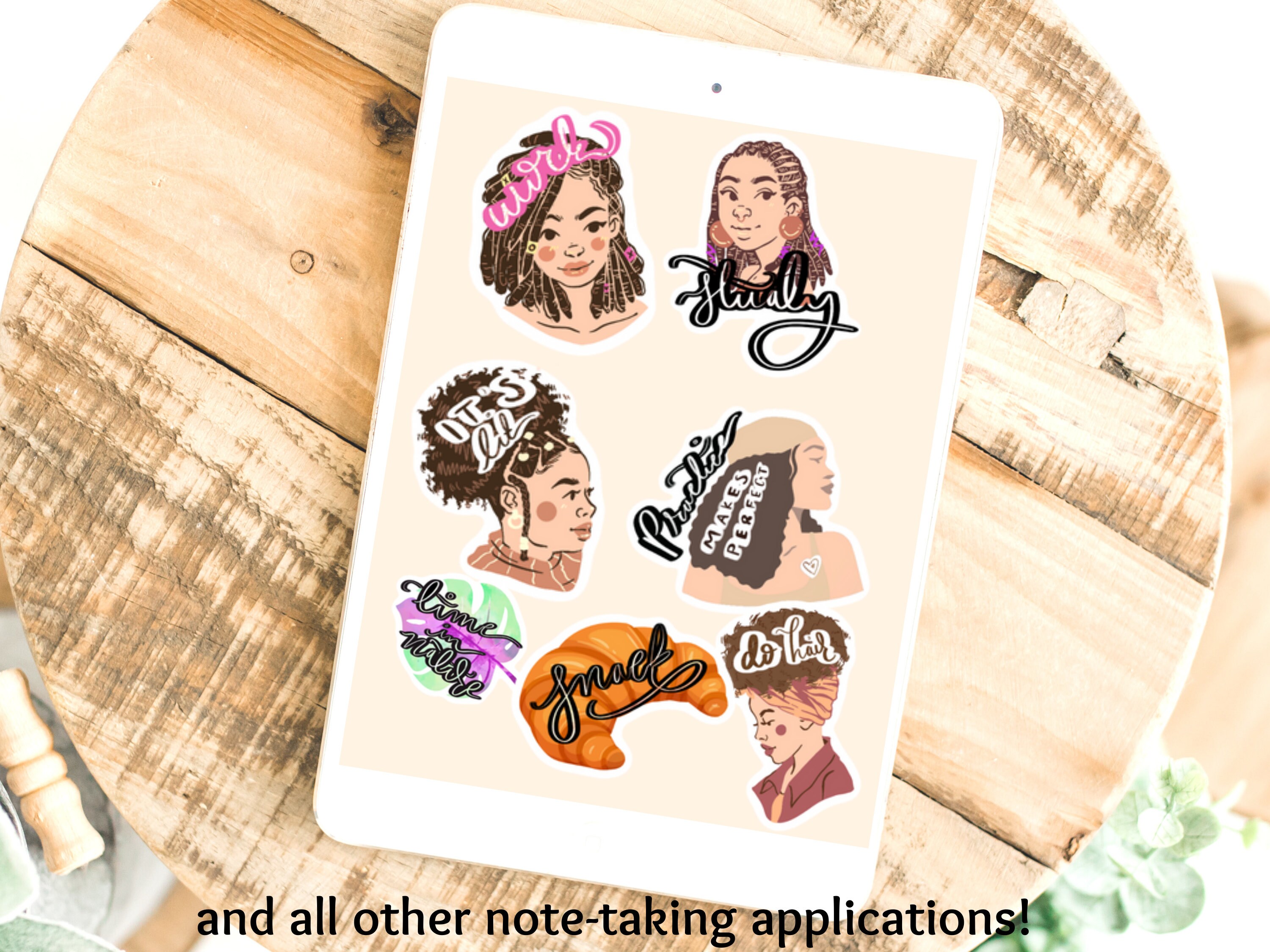 Black Girl Digital Stickers for Goodnotes Black Girl Stickers for Black ...