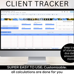 Freelancer template Google Sheets small business template small business bundle project management template client tracker spreadsheet crm image 3