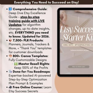 Kit de démarrage Etsy Success de 3 mois et plus - Comment vendre sur Etsy, guide de vente Etsy, guide de la nouvelle boutique Etsy, lot de produits numériques DPP, produits MRR image 2