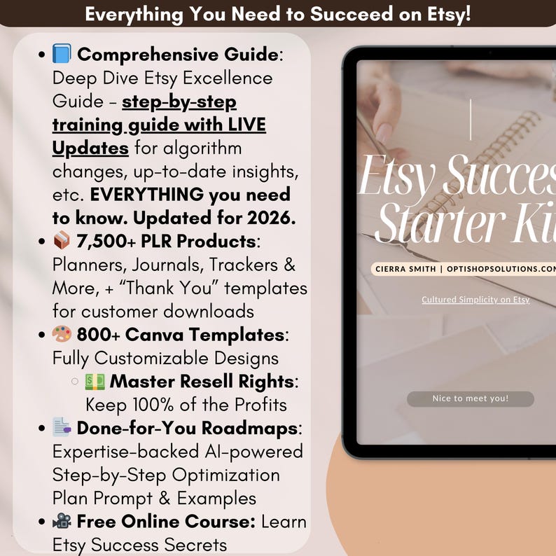 Kit de démarrage Etsy Success de 3 mois et plus - Comment vendre sur Etsy, guide de vente Etsy, guide de la nouvelle boutique Etsy, lot de produits numériques DPP, produits MRR image 2