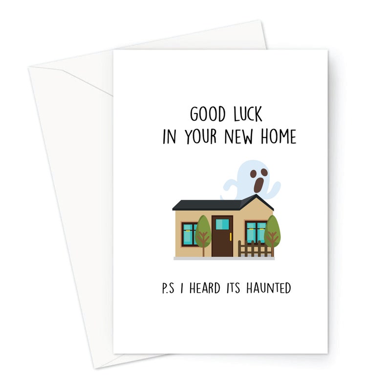 Funny Housewarming Card Hope Your House Isn't Haunted Etsy
