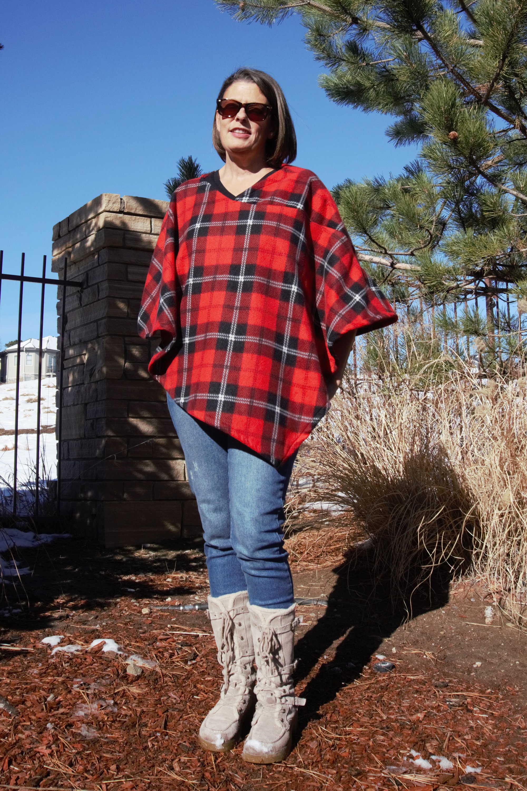 Cozy Camping Poncho Campfire Poncho Fleece Pullover Womens Etsy