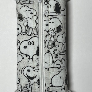 Porta fazzoletti con cerniera, porta fazzoletti da viaggio, Snoopy e Woodstock