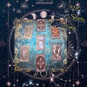 Lecture d'ardoise vierge de 7 cartes de tarot, sorcière de la mort, médium psychique, travail énergétique, divinations