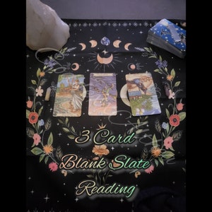 Tarot 3 cartes de lecture sur ardoise vierge, divinations, sorcière de la mort, médium psychique