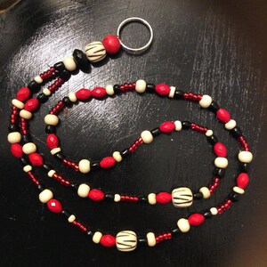 Beaded necklace lanyard- Captivating