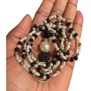 Beaded necklace lanyard- Elegance 1