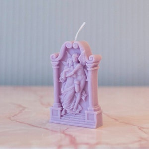 Headstone Decorative Candle handmade with soy wax Lilac