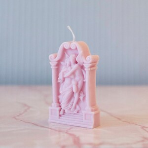 Headstone Decorative Candle handmade with soy wax Light Pink