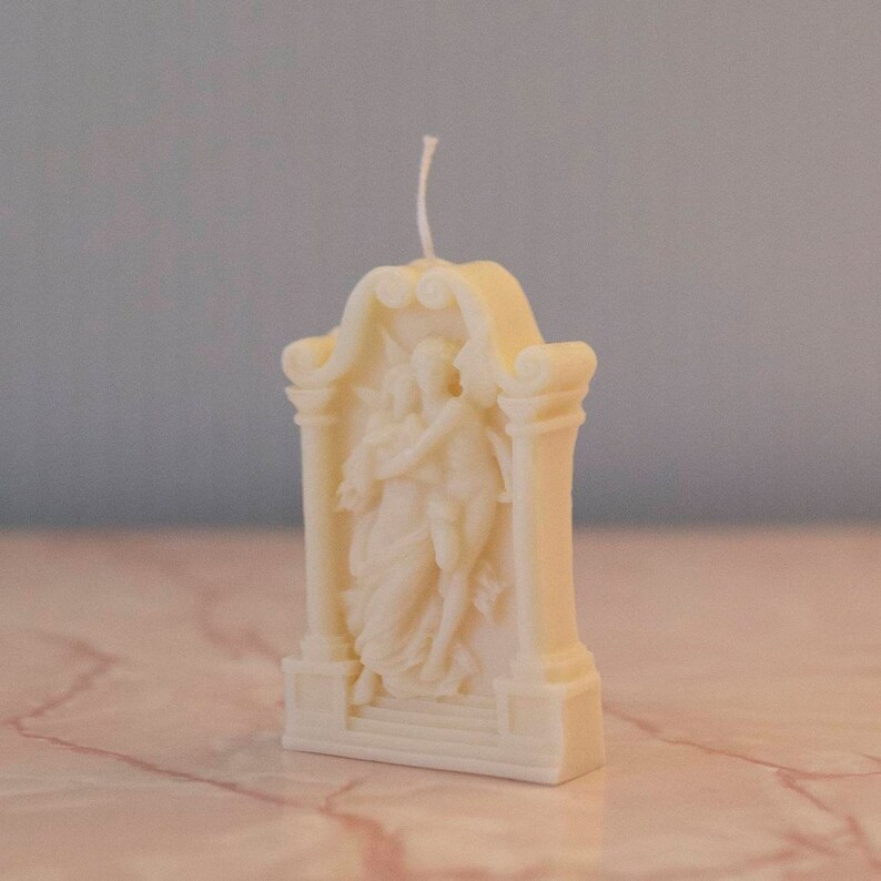 Headstone Decorative Candle handmade with soy wax Ivory