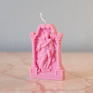 Headstone Decorative Candle handmade with soy wax Pink