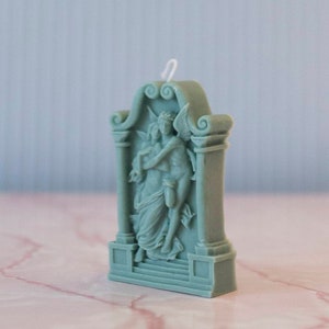 Headstone Decorative Candle handmade with soy wax Olive