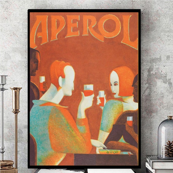 Canvas vintage aperol Art Print Poster