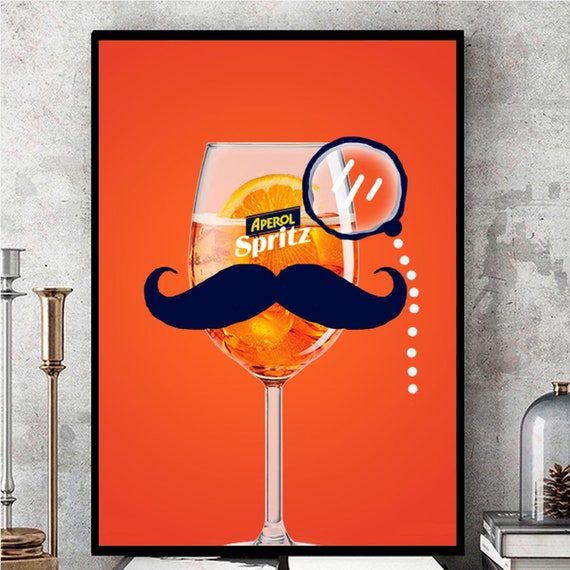 Canvas vintage aperol Art Print Poster