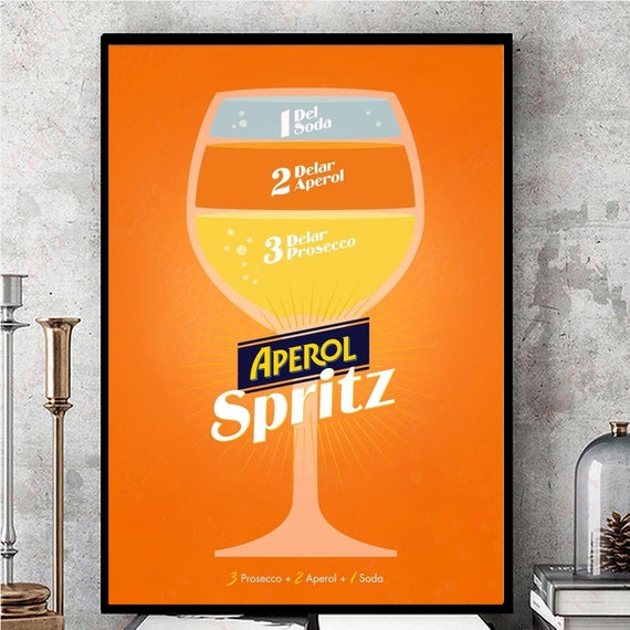 Canvas vintage aperol Art Print Poster
