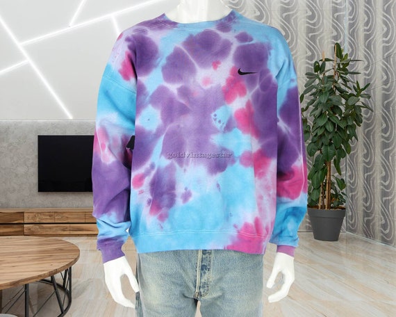 90s Vintage Nike Mini Corner Swoosh Crewneck Tie Dye Travis Scott