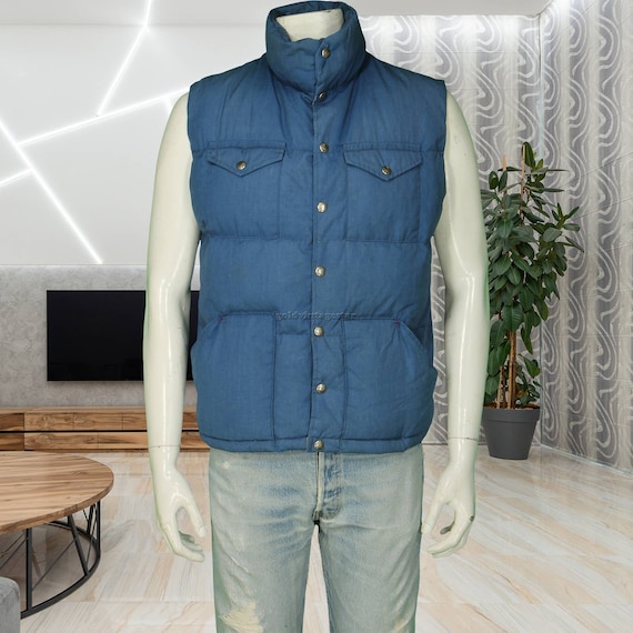 70s Vintage the North Face Puffer Down Gilet Waistcoat Gorpcore 