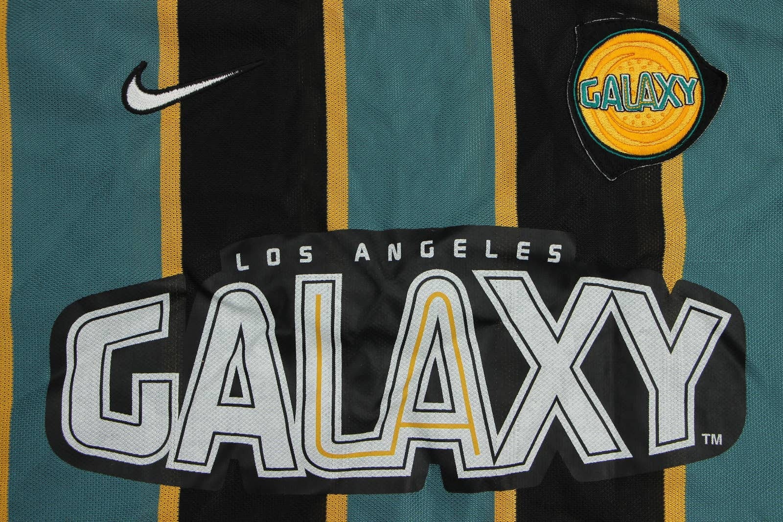 Buy 90s Vintage Nike LA Los Angeles Galaxy MLS Striped 1997 Futbol Online  in India 