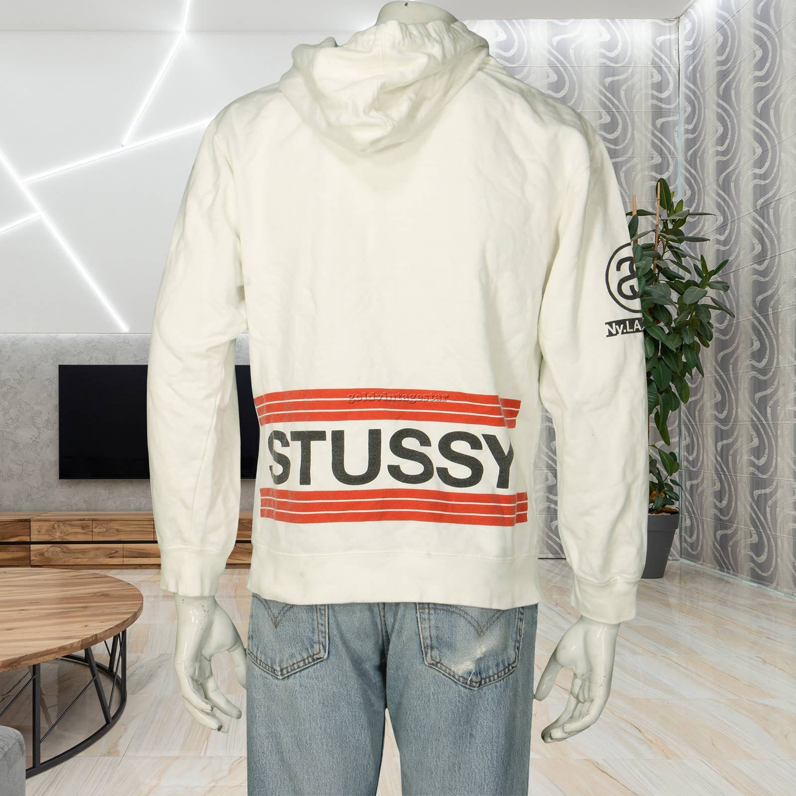 Stussy 1980 NO.4 Skater Surfer Streetwear Stripe Pullover