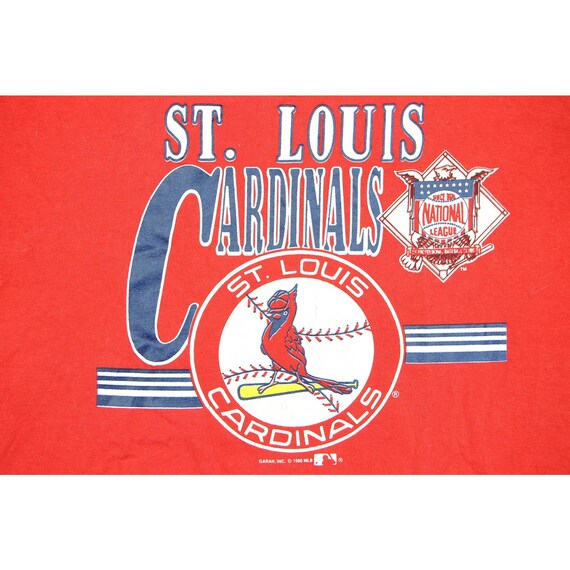 Vintage 80s St Louis Cardinals Graphic Hoodie Sweatshirt Youth Kids Size  Large