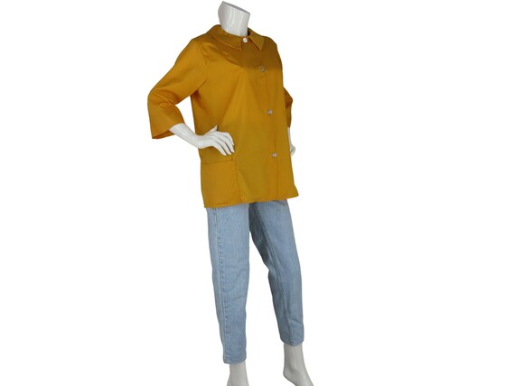 60s 70s Vintage Mustard Yellow School Uniform Jac… - image 4