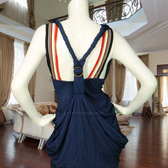 just cavalli blue dress Roberto Cavalli Blue Ruched Sleeveless Short Dress
