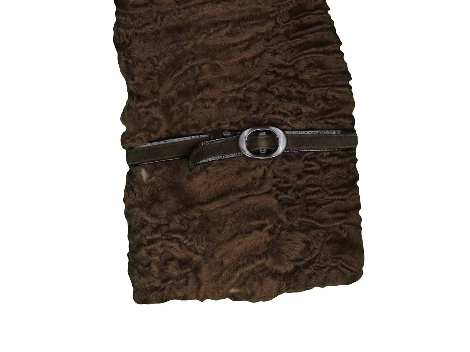 Étole/Cape En Fourrure Karakul Swakara Persan - Gris - Taille Unique Vintage - Occasion Très Bon État