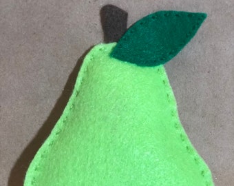 Pear Cat Toy felt catnip toy felt pear toy cat toy fruit cat toy cat gift felt food felt cat toy pear pear food toy unique cat toy fun cat