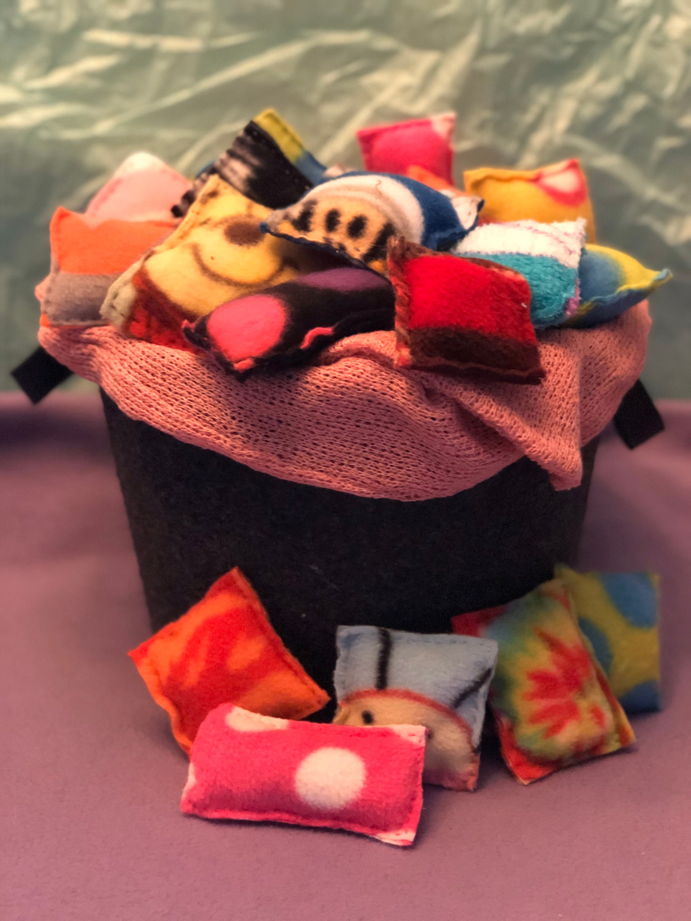 3 SMALL Fleece Cat Pillow Toy Fleece Cat Toy Catnip Cat Toy Etsy