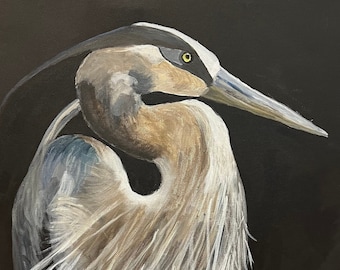 Great Blue Heron Painting