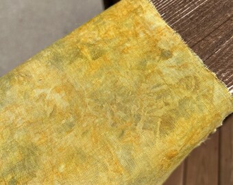 Marigold Flower Sprinkled Dyed Hemp Shawl