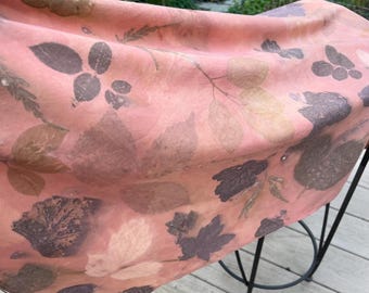 Naturally Dyed and Eco-printed Fabric