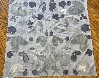 Mirror Image Eco-printed Square Piece