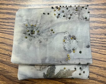 Small Naturally-dyed Eco-printed purse