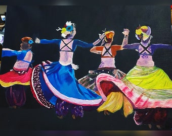 Northern Lights Bellydance Painting